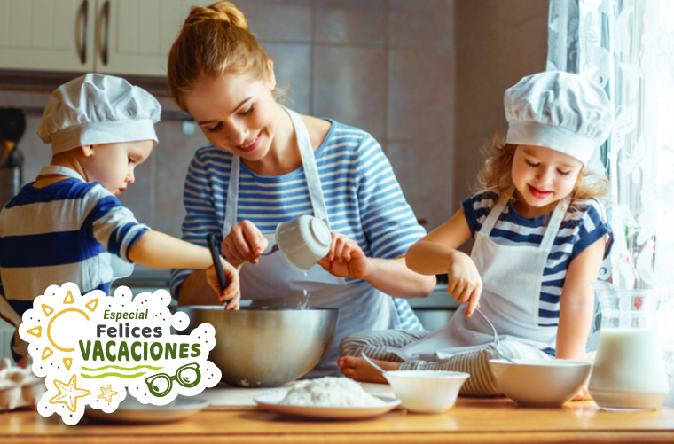 En temporada de vacaciones… ¡Diviértete cocinando con tus hijos!